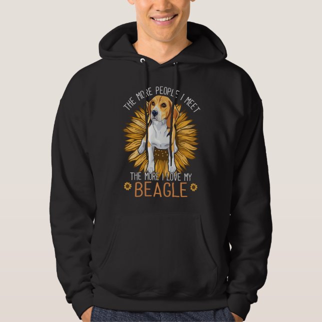 Moletom Beagle Dogs I Love My Beagle Floral Sunflower (Frente)