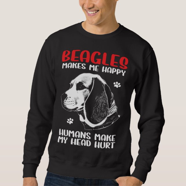 Moletom Beagle Dogs Makes Me Happy Beagle (Frente)