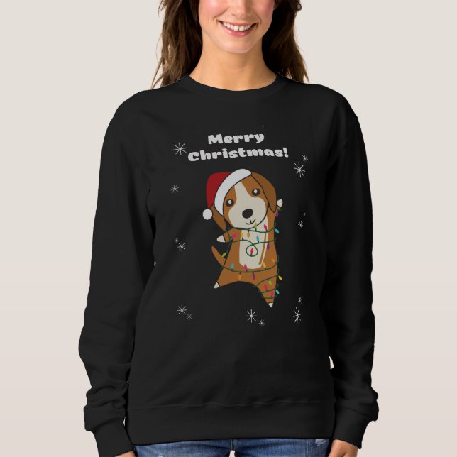 Moletom Beagle Felry Natal Animais de inverno Cão (Frente)