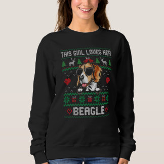 Moletom Beagle Girl Cool Ugly Christmas for Dog Mom Premiu