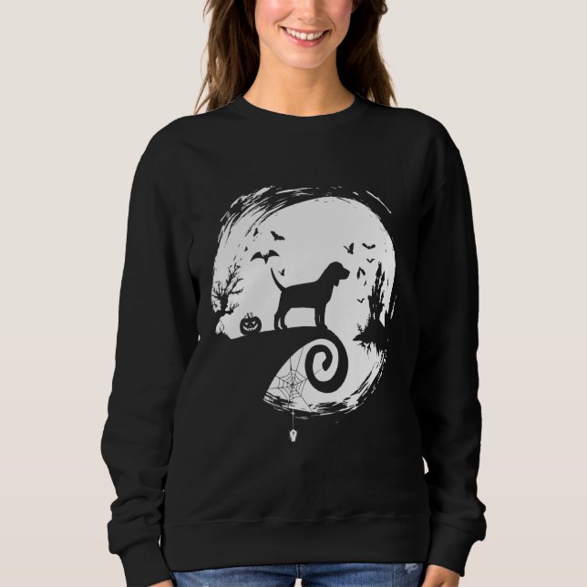 Moletom Beagle Halloween Costume Moon Silhouette Creepy (Frente)
