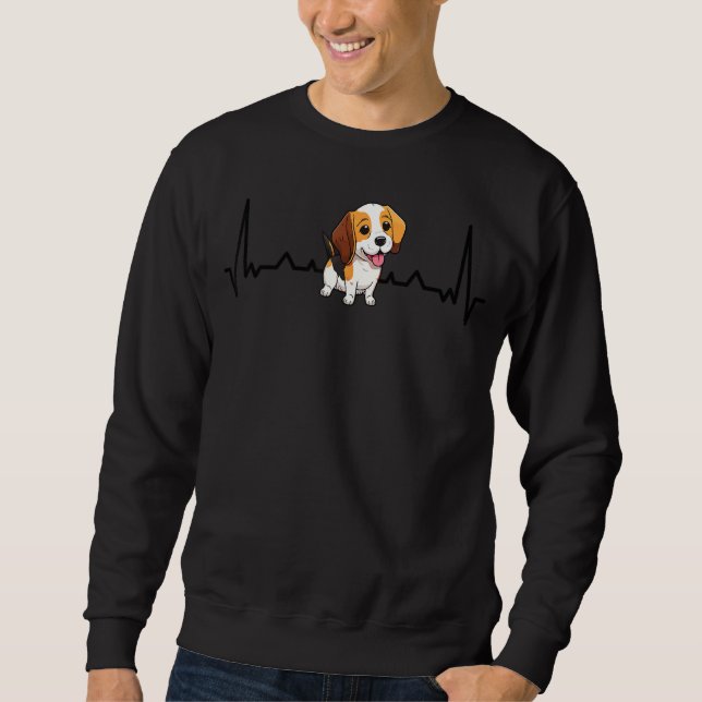 Moletom Beagle Heartbeat Funny Beagle Owner Pet Dog Lover (Frente)