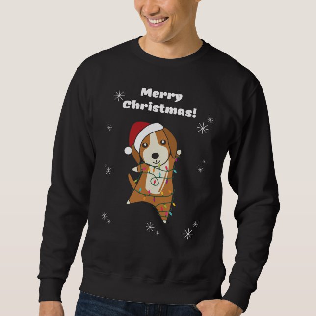 Moletom Beagle Merry Christmas Winter Animals Dog (Frente)