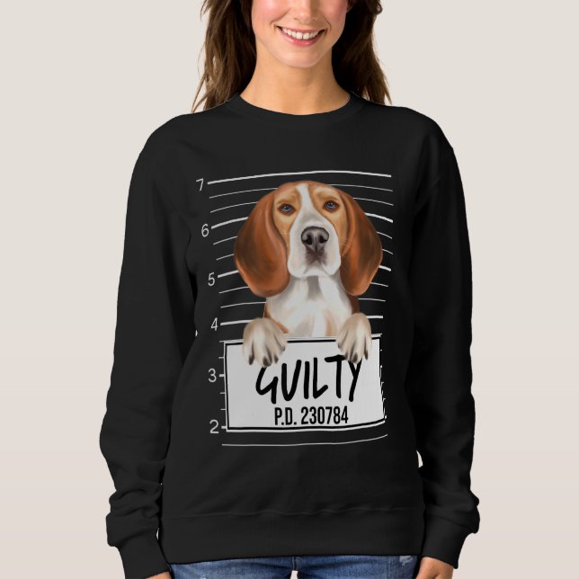 Moletom Beagle Mugshot Guilty Dog (Frente)