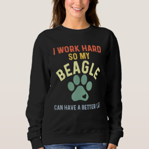 Moletom Beagle Pai Retro Beagle Para Homens I Trabalho Dur