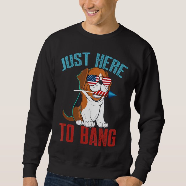 Moletom Beagle Só Aqui Para Bang (Frente)