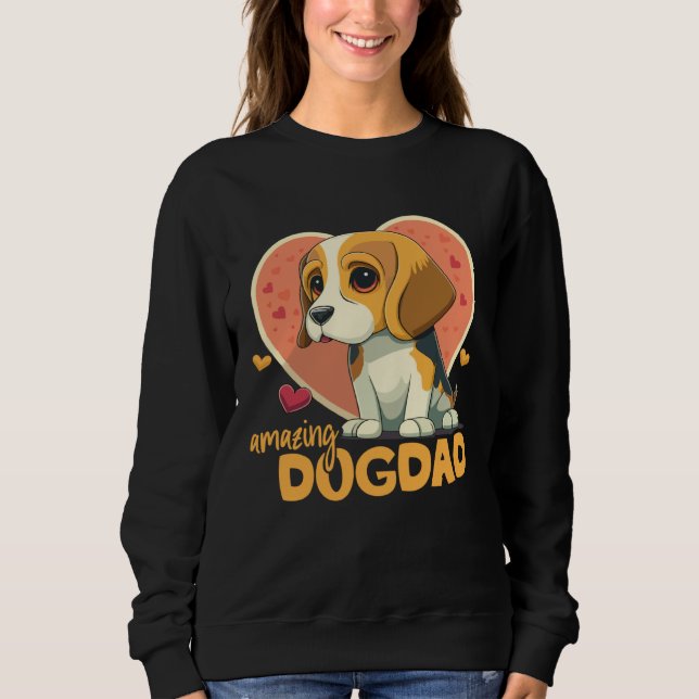 Moletom Beagledog With Heartdecoration, Amazing Dogdad (Frente)