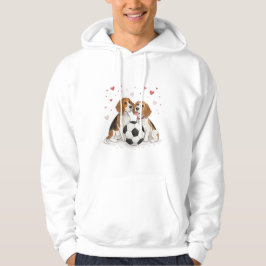 Moletom Beagles with soccer ball for Valentine's Day
