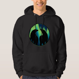 Moletom Bear Art Hoodie Norte Luzes Bebidas Hoodie