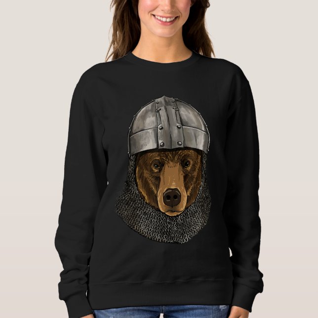 Moletom Bear Medieval Cavaleiro Templário Renascença (Frente)