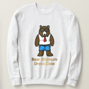 Moletom Bear Mínimo Engraçado Escritório Arte Pun