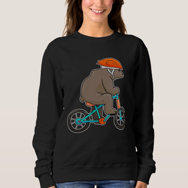 Moletom Bear On Bike Bicycle Cycling Bear (Frente)