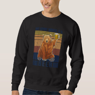 Moletom Bear Retro Meu Animal Espirituoso É Um Bebendo De 