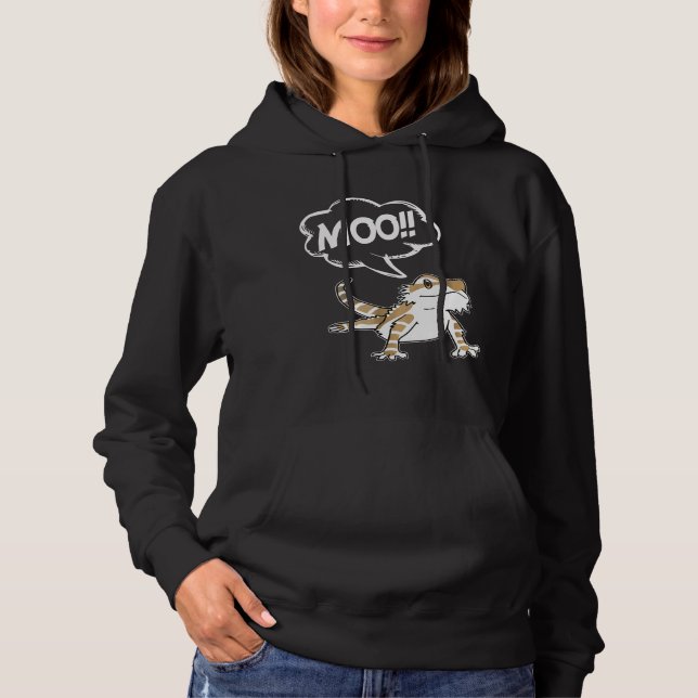 Moletom Bearded Dragon Goes Moo Think Its A Cow Farm (Frente)