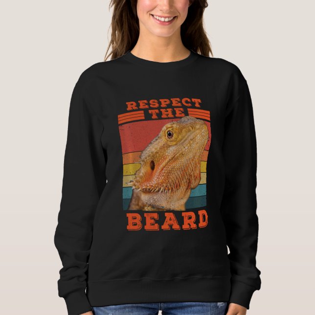 Moletom Bearded Dragon Respect The Beard Lizard And Reptil (Frente)