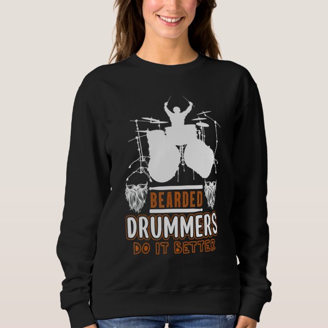 Moletom Bearded Drummers Do It Better    Music (Frente)