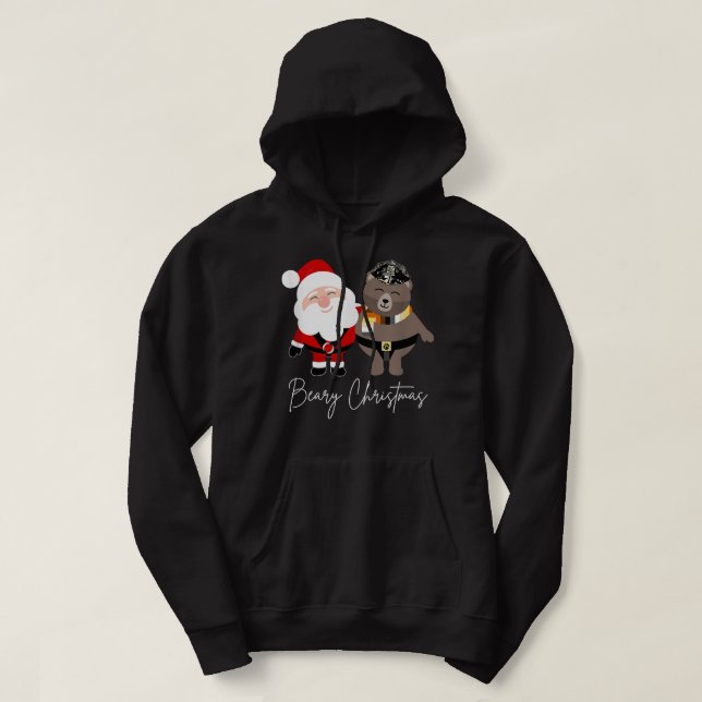 Moletom Beary Christmas Gift Men's Gay Papai noel Bear Xma (Frente do Design)