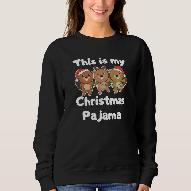 Moletom Beaver Christmas Pajamas (Frente)