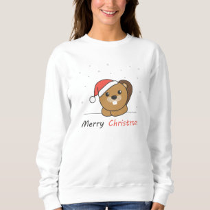 Moletom Beaver Christmas Snow Winter Animals Beaver
