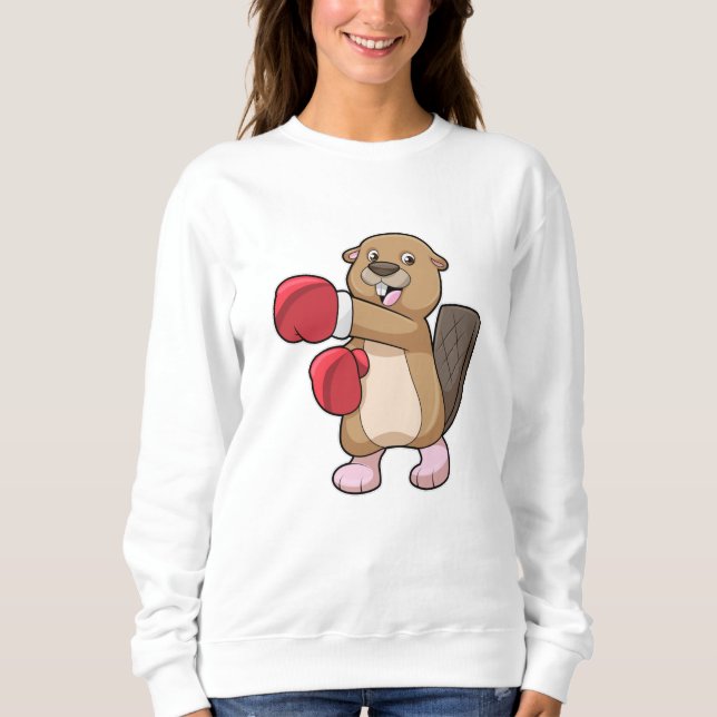 Moletom Beaver no Boxing com luvas no Boxing (Frente)