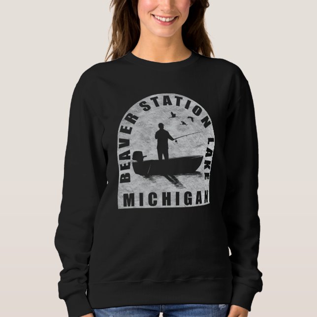 Moletom Beaver Station Lake Fisheries Michigan (Frente)
