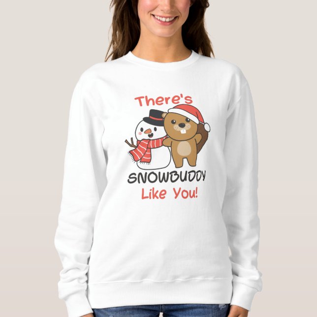 Moletom Beaver Tem Snowampar Como Snowman Pun (Frente)