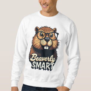 Moletom Beaverly Smart - Castor Engraçado com Gráfico de Ó