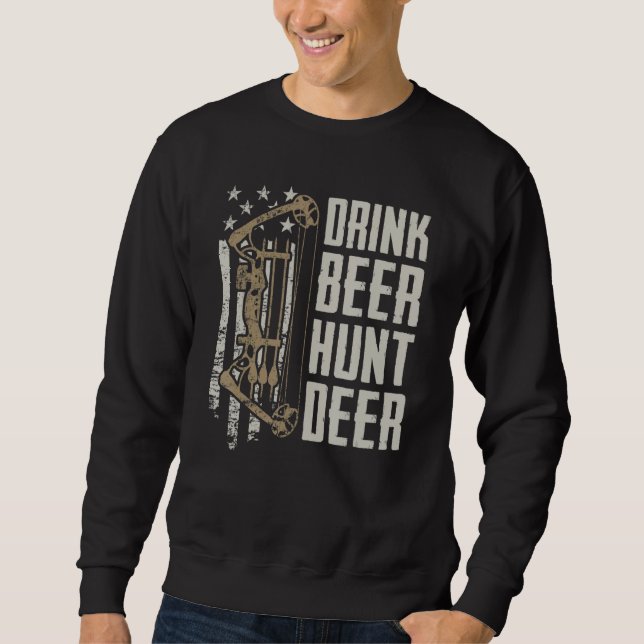Moletom Beba Beer Hunt Deer Engraçado Arco de Arqueação Ca (Frente)