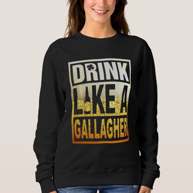 Moletom Beba como um galaghers Tee Green Irish St Patty's (Frente)