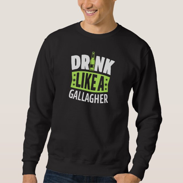 Moletom Beba Como Uma Rua De Bebendo De Cerveja Galagher P (Frente)