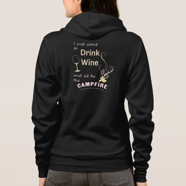 Moletom Beba Vinho Camping Hoodie Sente-se junto à Fogueir (Verso)
