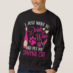 Moletom Beba vinho e Pet My Sphynx Cat Mãe Humor Ca