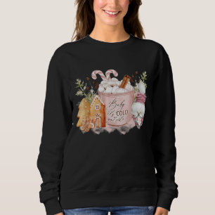 Moletom Bebê É Frio Fora da Vintage Retro Rosa Rosa Quente