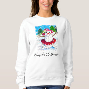 Moletom Bebê É Frio Fora do Sweatshirt