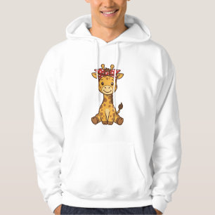 Moletom Bebê Girafa Fofa com Arco Design Vetorial Vintage_