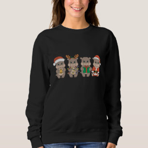 Moletom Bebê Hipopótamo Moo Deng Natal