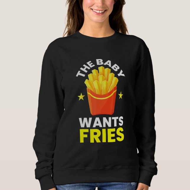 Moletom Bebê quer fadas I Fritas francesas Fritas Comidas  (Frente)