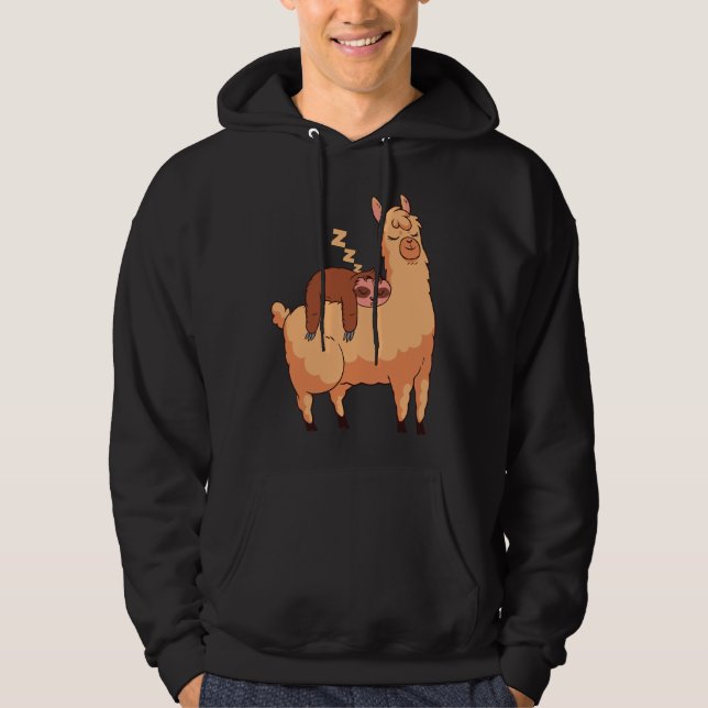 Moletom Bebê Sloth Dormindo Em Mama Llama (Frente)