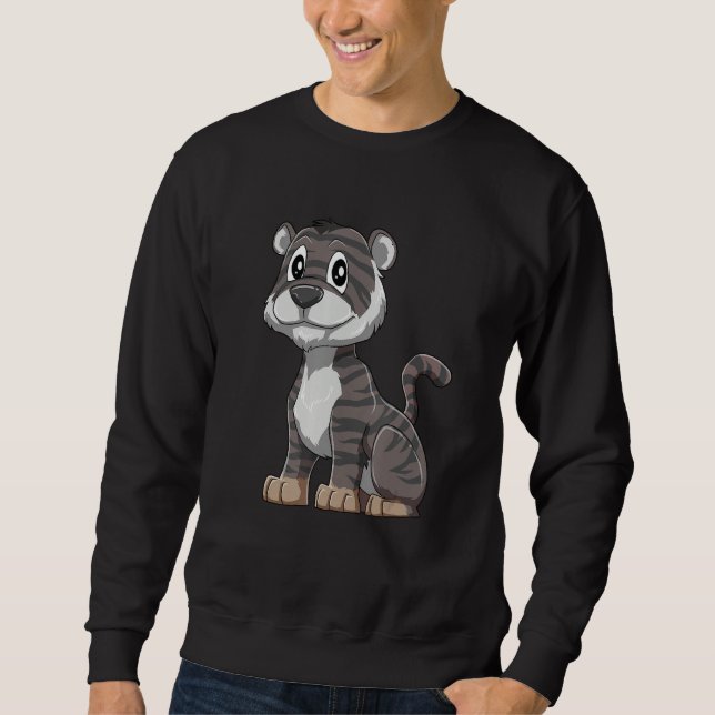Moletom Bebê Tigre Preto Fofo (Frente)