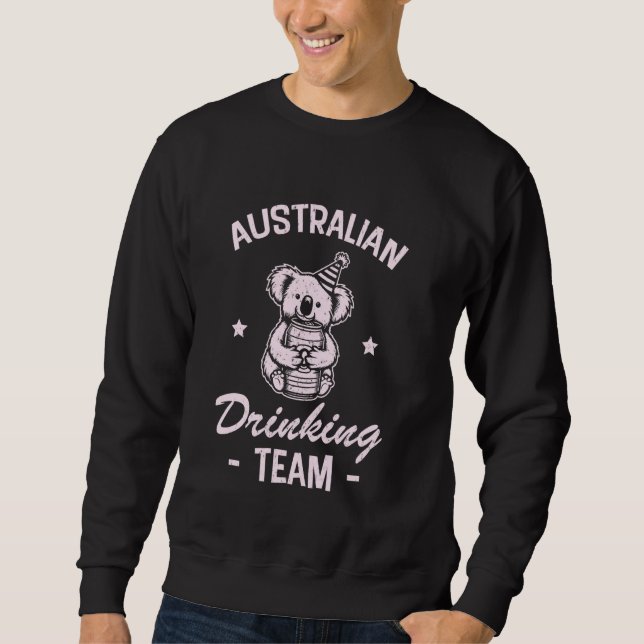 Moletom Bebendo australiano Funny Austrália Koala Bee (Frente)