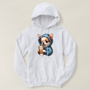 Moletom Bebendo Chihuahua Adorável Café da Copa