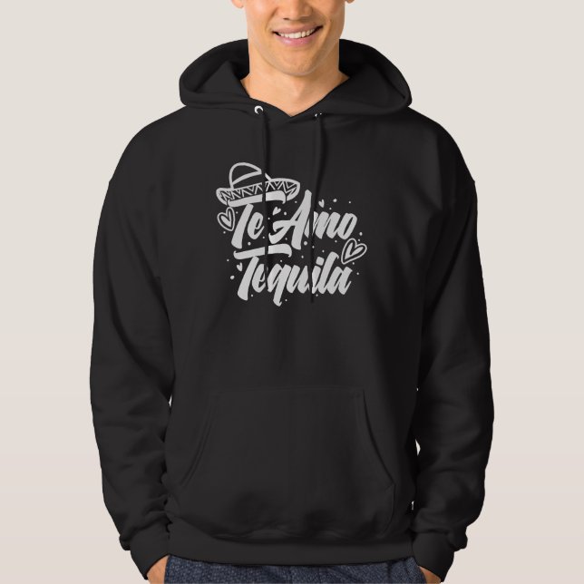 Moletom Bebendo De Álcool Amo Tequila Para Homens (Frente)