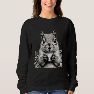 Moletom Bebendo de esquilo Café Cuja Natureza Selvagem Amo