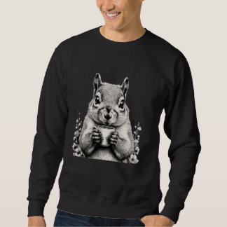 Moletom Bebendo de esquilo Café Cuja Natureza Selvagem Amo