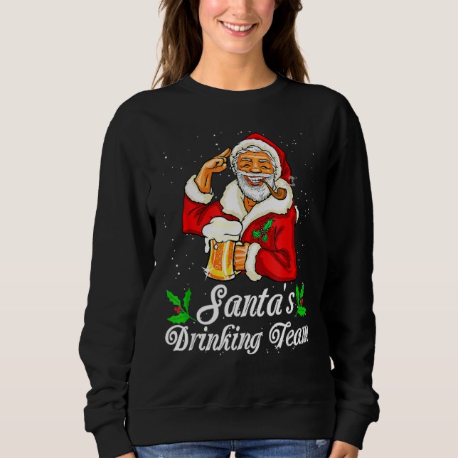 Moletom Bebendo Do Bebendo Do papai noel Beer Beer Drinker (Frente)