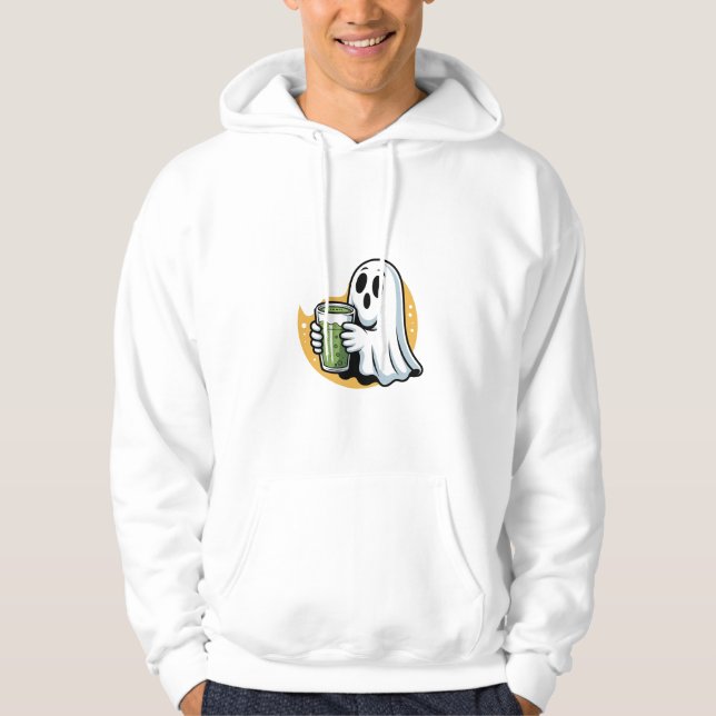 Moletom Bebendo fantasma fantasma Matcha Halloween (Frente)