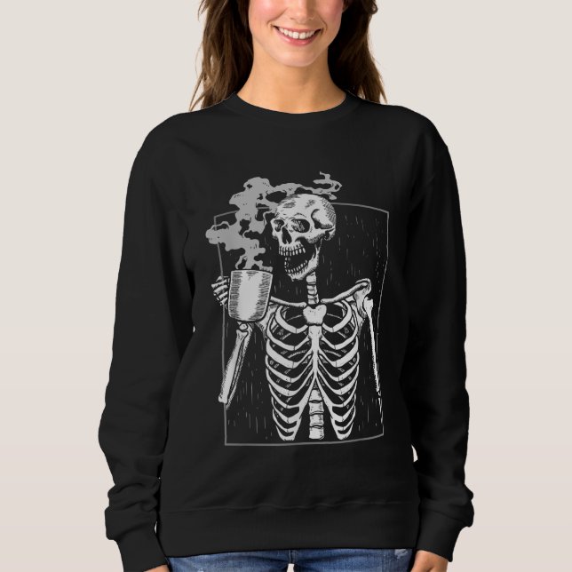 Moletom Bebendo Funny Skeleton Caffeine Lover Coff (Frente)