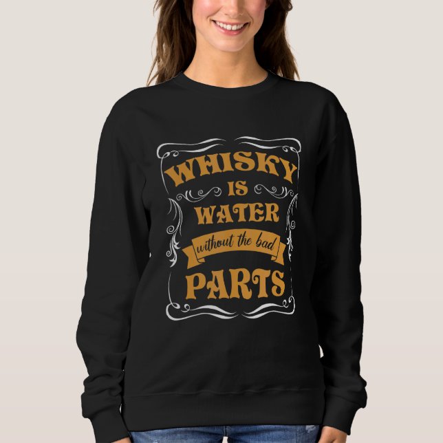 Moletom Bebendo Whiskey Legal Mens Cita Água Whisky Wit (Frente)