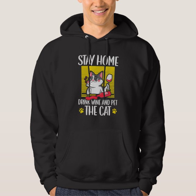 Moletom Beber Vinho E Comer Vinho De Gato, Gatinho De Bebê (Frente)