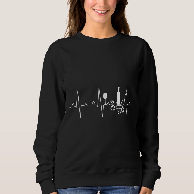 Moletom Bebida De Vinho Ekg Vino (Frente)